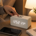 Multi-Functional Wooden LED Digital Alarm Clock