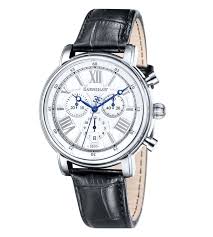 Classic Chronograph Dress Watch – Silver & Black