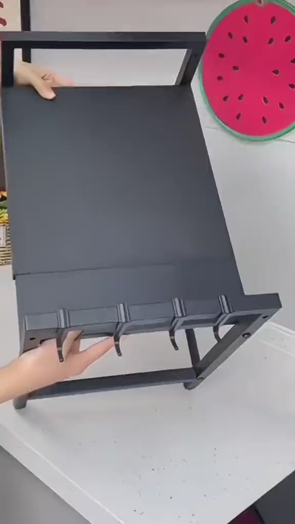 Multi-Tier Expandable Microwave Rack & Kitchen Storage Shelf with Side Holder