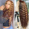 Honey Honey Highlighted Deep Wave – HD Lace Frontal Unit