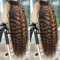 Honey Honey Highlighted Deep Wave – HD Lace Frontal Unit