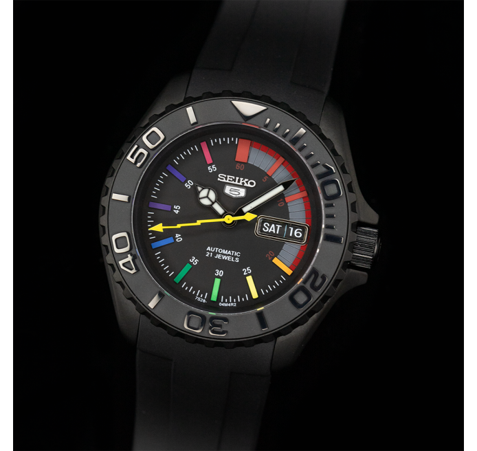 Seiko 5 Automatic 21-Jewel Custom "Rainbow" Sport