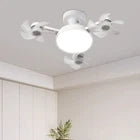 Modern 3-Head Multi-Directional LED Ceiling Fan Light
