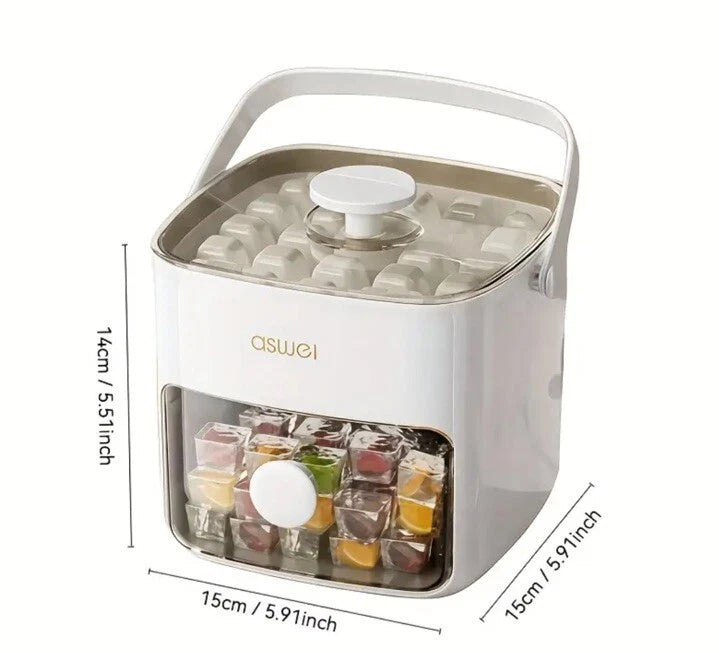Aswei Premium Portable Ice Cube Maker & Storage Box