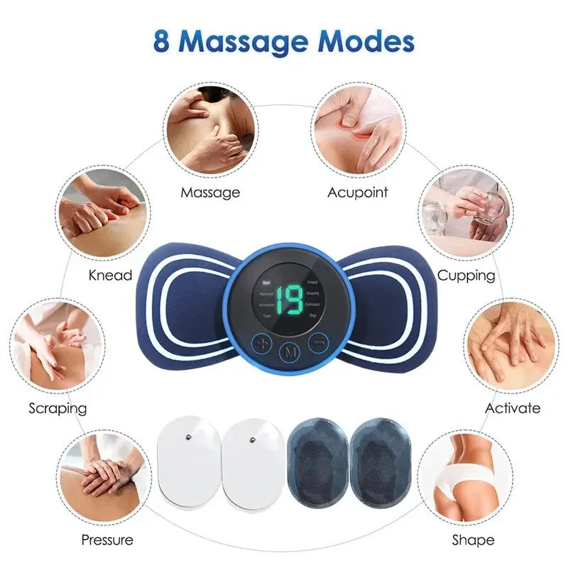 Mini Wireless EMS Smart Massager & Muscle Stimulator with Remote Control