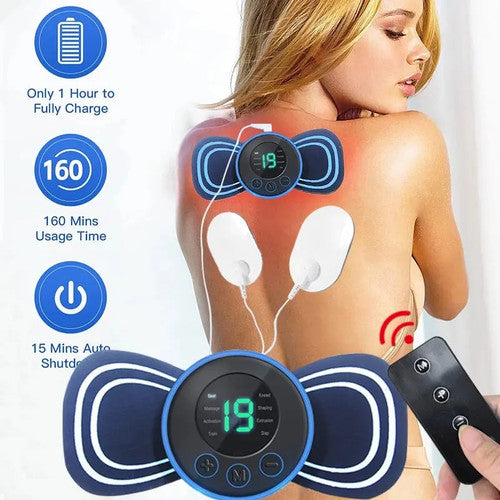 Mini Wireless EMS Smart Massager & Muscle Stimulator with Remote Control