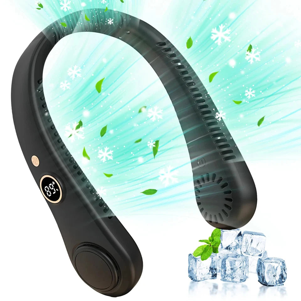 Portable Hands-Free 3-Air-Supply-Point Bladeless Neck Fan