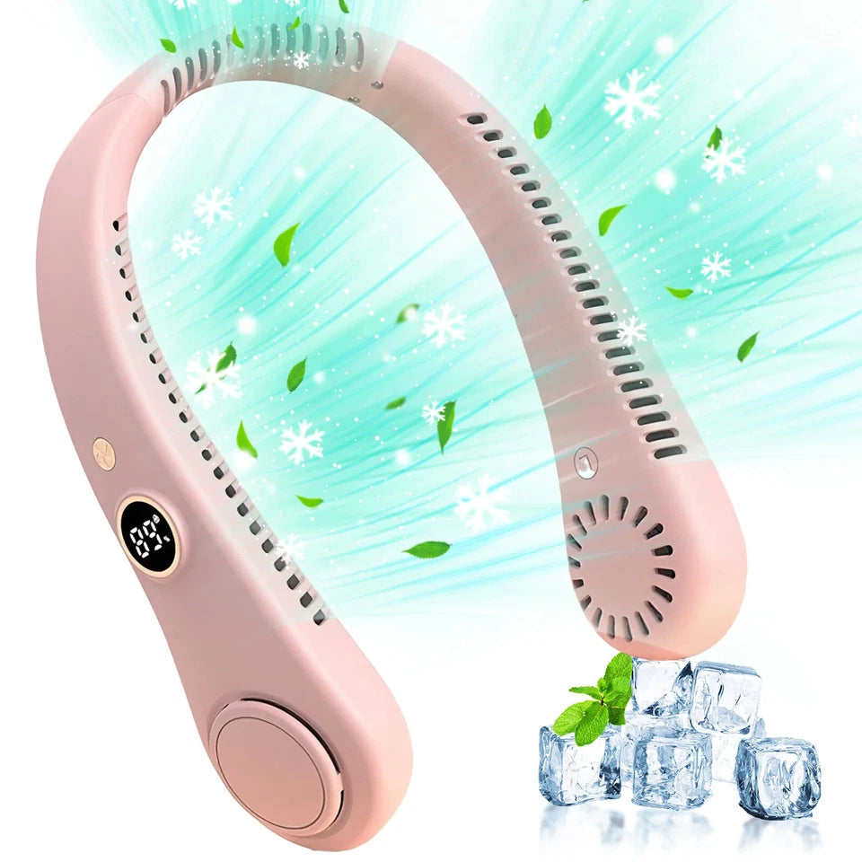 Portable Hands-Free 3-Air-Supply-Point Bladeless Neck Fan