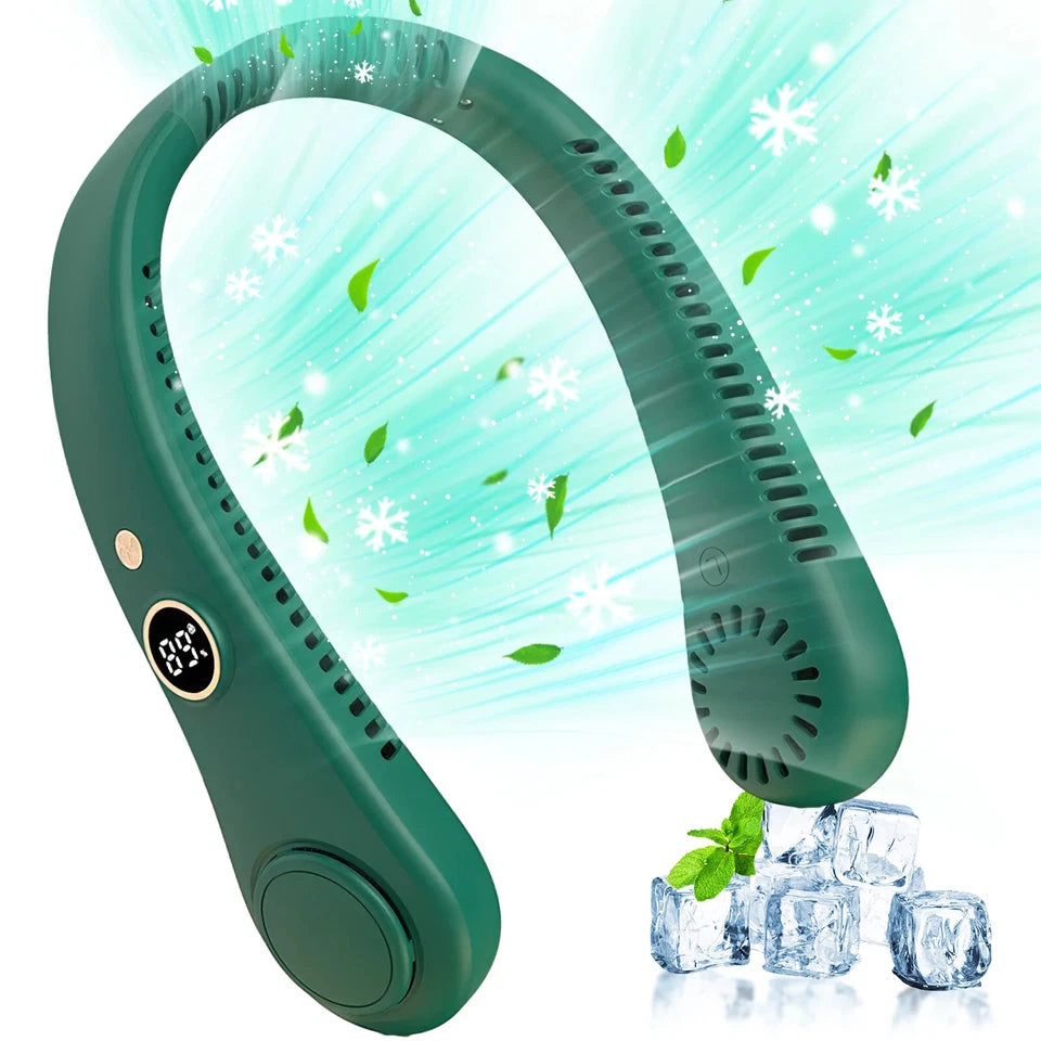 Portable Hands-Free 3-Air-Supply-Point Bladeless Neck Fan