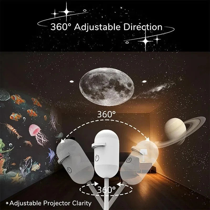 USB Mini Galaxy & Starry Sky Projector Lamp – Portable Celestial Night Light